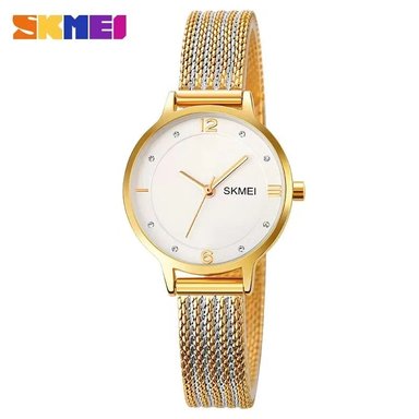 RELOJ SKMEI 1874 DORADO CORREA ACERO PARA MUJER