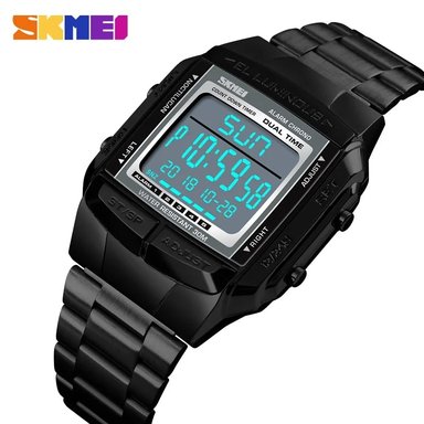 RELOJ SKMEI 1381 NEGRO CORREA ACERO