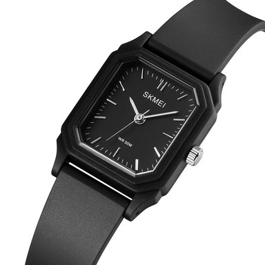RELOJ SKMEI 1651 NEGRO CORREA SILICONA PARA MUJER