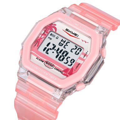 RELOJ SKMEI 2391 ROSADO DIGITAL CORREA SILICONA