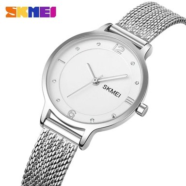 RELOJ SKMEI 1874 PLATEADO CORREA ACERO PARA MUJER