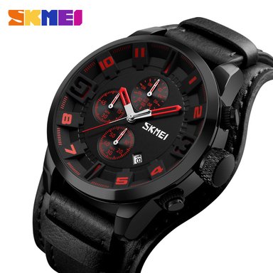 RELOJ SKMEI 9165 NEGRO CORREA DE CUERO
