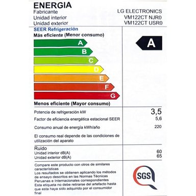 AIRE ACONDICIONADO LG 12 000 BTU WIFI FRÍO SOLO INVERTER VM122CT - 4