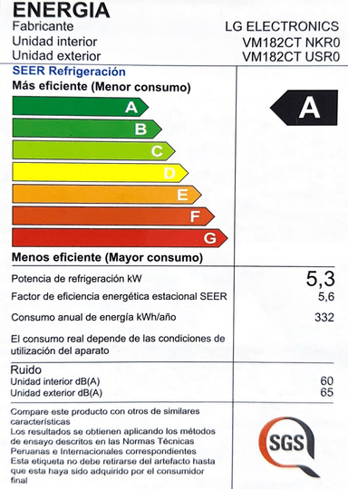 AIRE ACONDICIONADO SPLIT LG 18 000 BT U WIFI FRÍO SOLO INVERTER VM182CT - 4