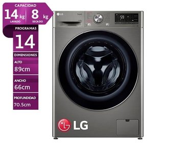 LAVASECA 14KG LAVADO Y 8KG SECADO, AI DD THINQ WD14PVC4S6C