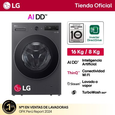 LAVASECA WD16EGNTS6P 16KG/8KG AI DD CARGA FRONTAL GRAFITO LG - 1