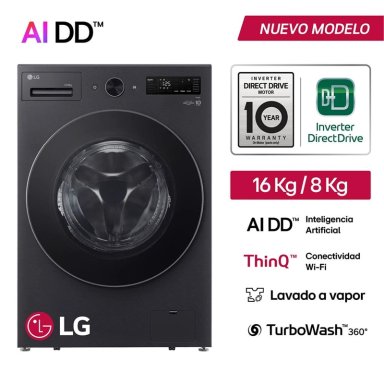 LAVASECA LG 16KG/8KG CARGA FRONTAL WD16EBNT6PC