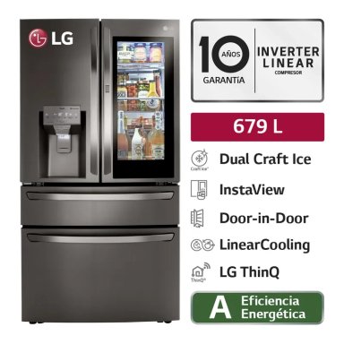 REFRIGERADORA LM85SXD 679L INSTAVIEW FRENCH DOOR NEGRO LG