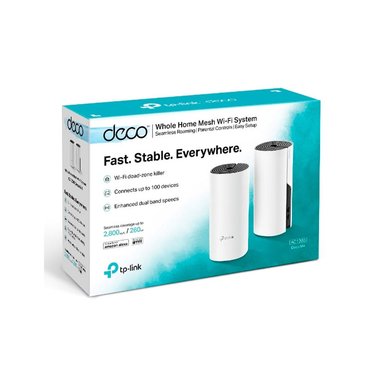 TP-LINK DECO E4 SISTEMA WI-FI MALLA DOBLE BANDA HASTA 2800 PIES CUADRADOS WI-FI 5 2 ENRUTADORES - 1