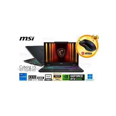 LAPTOP MSI CYBORG 15 | CORE I7 | 16GB RAM | 512GB SSD | 15.6' | GEFORCE RTX 5050 | WINDOWS 11 HOME