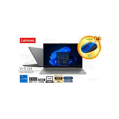 LENOVO V15 G4 IRU - PORTÁTIL 15.6' FULL HD, INTEL I7 13A GEN, 8GB RAM, 512GB SSD, GRIS HIERRO