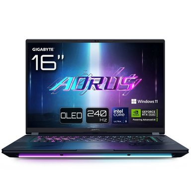 GIGABYTE AORUS MASTER 16' OLED QHD ULTRA, INTEL 9 275HX, 32GB RAM, 1TB SSD, 5.4GHZ, GAMING LAPTOP