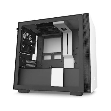CAJA MINI-ITX NZXT H210 EN BLANCO Y NEGRO - DISEÑO COMPACTO Y ELEGANTE PARA PC GAMER - 1