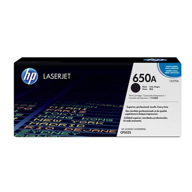 TÓNER HP CE270A (650A) NEGRO PARA IMPRESORAS LASERJET CP5525 - ALTA CALIDAD Y RENDIMIENTO