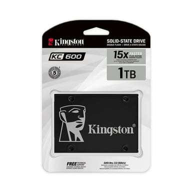 UNIDAD DE ESTADO SÓLIDO KINGSTON KC600 1TB 2.5' SATA - VELOCIDAD 550MB/S, COMPATIBILIDAD AMPLIA - 1