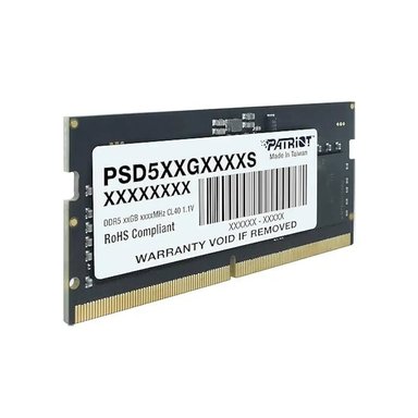 MEMORIA LAPTOP SODIMM PATRIOT DDR5 16GB 5600MHZ - ALTA VELOCIDAD, COLOR NEGRO, COMPATIBLE CON DDR5 - 1