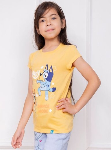 POLO NIÑA BLUEY MC - JERSEY 100% ALGODON