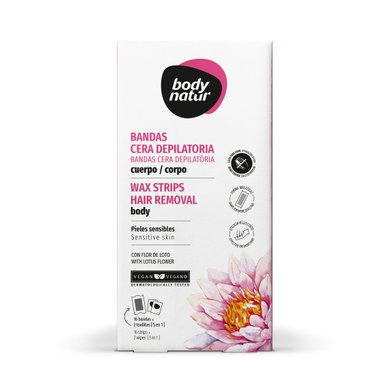 BANDAS CERA DEPILATORIA CUERPO PIEL SENSIBLE 16 UND