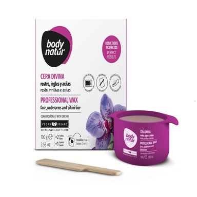 CERA DEPILATORIA DIVINA ROSTRO, INGLES Y AXILAS CON ORQUÍDEA 100 GR