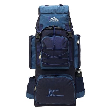 MOCHILA CAMPERA MODELO N.4 KENGAR - AZUL/ACERO