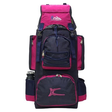 MOCHILA CAMPERA MODELO N.4 KENGAR - AZUL/FUCSIA