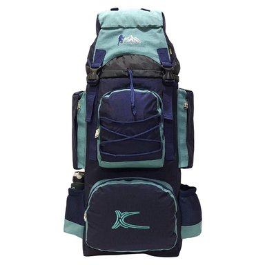 MOCHILA CAMPERA MODELO N.4 KENGAR - AZUL/VERDE JADE