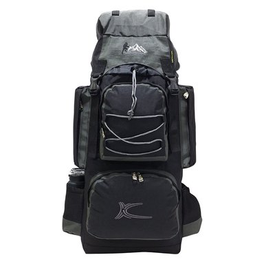 MOCHILA CAMPERA MODELO N.4 KENGAR - NEGRO/PLOMO