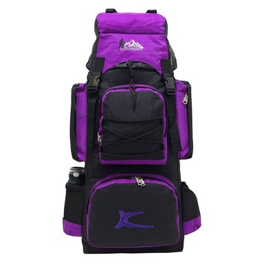 MOCHILA CAMPERA MODELO N.4 KENGAR - NEGRO/UVA