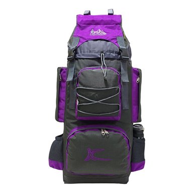 MOCHILA CAMPERA MODELO N.4 KENGAR - PLOMO/UVA