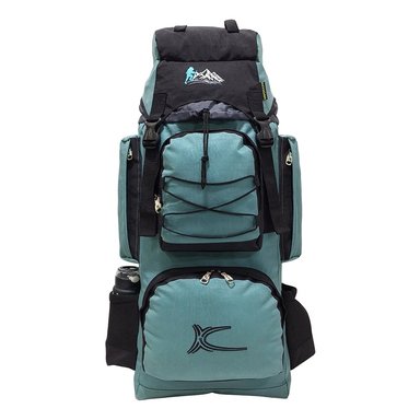 MOCHILA CAMPERA MODELO N.4 KENGAR - VERDE JADE/NEGRO