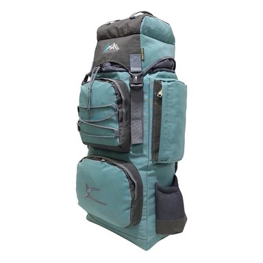 MOCHILA CAMPERA MODELO N.4 KENGAR - VERDE JADE/PLOMO