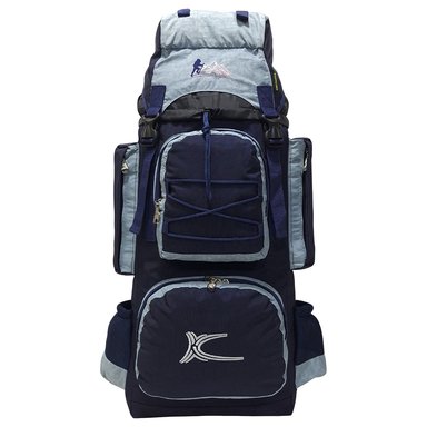 MOCHILA CAMPERA MODELO N.3 KENGAR - AZUL/PLATA