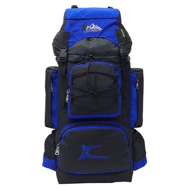 MOCHILA CAMPERA MODELO N.3 KENGAR - NEGRO/AZULINO