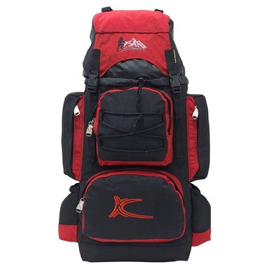 MOCHILA CAMPERA MODELO N.3 KENGAR - NEGRO/ROJO