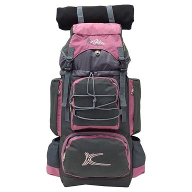 MOCHILA CAMPERA MODELO N.3 KENGAR - PLOMO/FRESA