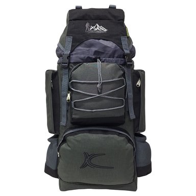 MOCHILA CAMPERA MODELO N.3 KENGAR - PLOMO/NEGRO