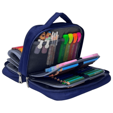 CARTUCHERA ORGANIZADORA PENCIL KENGAR - AZUL DISEÑO - 4
