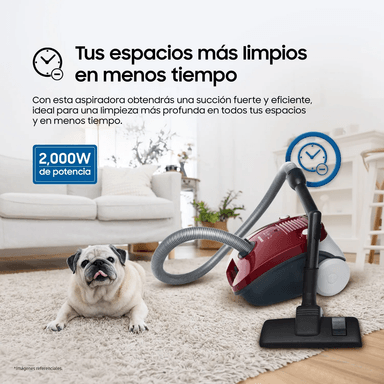 ASPIRADORA DE ARRASTRE SAMSUNG VCC4190V3E/XZS SOPLADOR DE POLVO 2000W VINO RUBÍ - 7