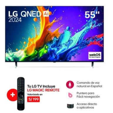 TELEVISOR LG QNED 55 4K THINQ AI 55QNED80TSA 2024 - 1
