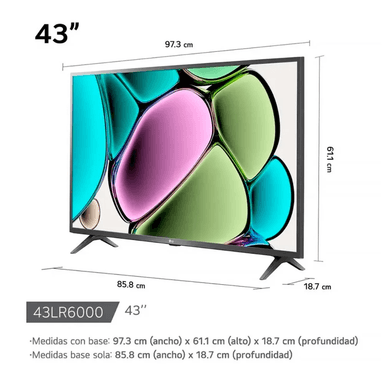 TELEVISOR LG 43 PULG. LED SMART TV FHD CON THINQ AI 43LR6000PSA - 5