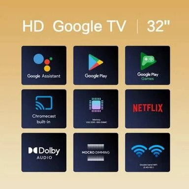 TELEVISOR BLACKLINE 32 PULGADAS SMART TV GOOGLE TV HD BL32-T3000HD +  REGALOS GRATIS ANTENA - 4