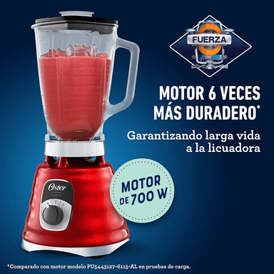 LICUADORA OSTER 3 VELOCIDADES 1.25L ROJA - 4