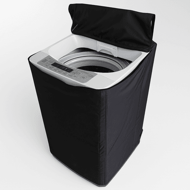 FUNDA DE LAVADORA DE 10 - 15 KILOS COLOR NEGRO