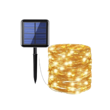 LUCES LED DECORATIVA CON PANEL SOLAR LUCES ÁMBAR - 20MT