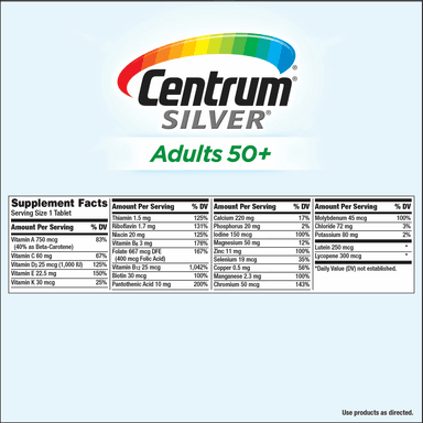 MULTIVITAMÍNICO CENTRUM SILVER ADULTOS 325 TABLETAS - 2