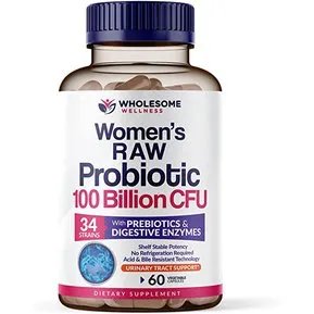 WHOLESOME WELLNESS WOMENS RAW PROBIOTICS 60 CÁPSULAS