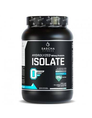 SASCHA FITNESS ISOLATE POLVO 957G HYDROLYZED WHEY COCONUT