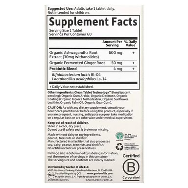 GARDEN OF LIFE   MYKIND ORGANICS ASHWAGANDHA 60 CÁPSULAS DURAS - 3
