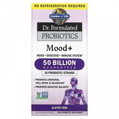 GARDEN OF LIFE PROBIOTICS MOOD + 60 CÁPSULAS DURAS