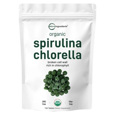 MICROINGREDIENTS ESPIRULINA AND CHLORELLA ORGANIC 3000MG. 720 TABLETAS